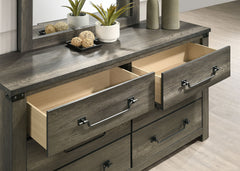 Britonale Gray Queen 5 Piece Bedroom Set w/2 Nightstands - Ornate Home