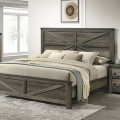 Britonale Gray Queen 5 Piece Bedroom Set w/2 Nightstands - Ornate Home