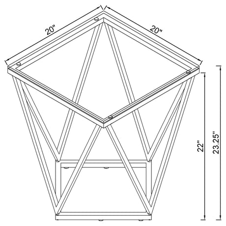 Brittania Nickel 3-piece Square Coffee and End Table Set - Ornate Home