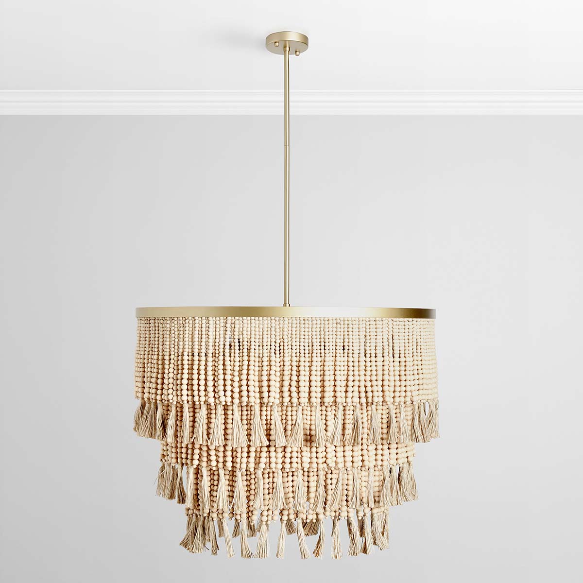 Brittany Natural Beaded Chandelier - Ornate Home