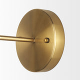 Britton Gold/Clear Metal 1-Light Wall Sconce - Ornate Home