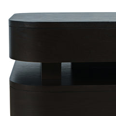 Brix Espresso Rectangular Cocktail Table w/Casters - Ornate Home