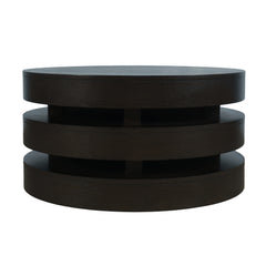 Brix Espresso Round Cocktail Table w/Casters - Ornate Home