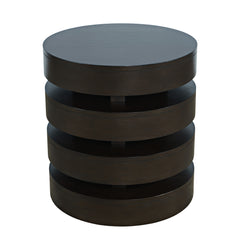 Brix Espresso Round End Table - Ornate Home