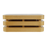 Brix Natural Rectangular Cocktail Table w/Casters - Ornate Home