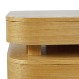 Brix Natural Rectangular Cocktail Table w/Casters - Ornate Home