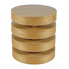 Brix Natural Round End Table - Ornate Home