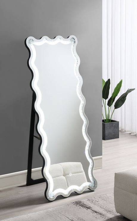 Brixey Black Led Floor Mirror - Ornate Home
