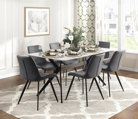 Brixley Black/White Dining Table - Ornate Home