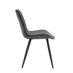 Brixley Gray/Black Side Chair (Set of 2) - Ornate Home