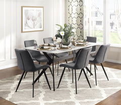 Brixley Gray/Black Side Chair (Set of 2) - Ornate Home