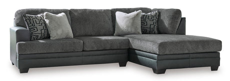 Brixley Pier Graphite 2pc RAF Chaise Sectional - Ornate Home