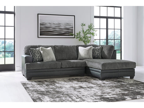 Brixley Pier Graphite 2pc RAF Chaise Sectional - Ornate Home