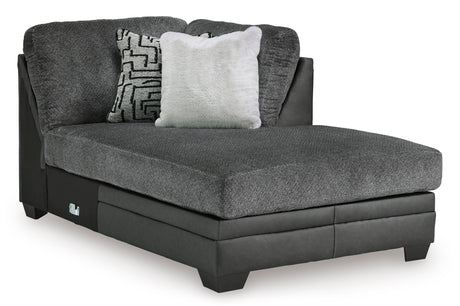 Brixley Pier Graphite 2pc RAF Chaise Sectional - Ornate Home