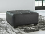 Brixley Pier Graphite Oversized Accent Ottoman - Ornate Home
