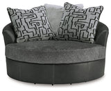 Brixley Pier Graphite Oversized Swivel Accent Chair (Online Special Price) - Ornate Home