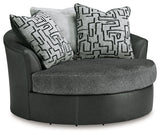 Brixley Pier Graphite Oversized Swivel Accent Chair (Online Special Price) - Ornate Home