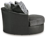 Brixley Pier Graphite Oversized Swivel Accent Chair - Ornate Home