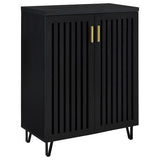 Brixton Black 2-door Entryway Shoe Storage Cabinets - Ornate Home
