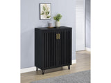 Brixton Black 2-door Entryway Shoe Storage Cabinets - Ornate Home