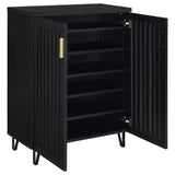 Brixton Black 2-door Entryway Shoe Storage Cabinets - Ornate Home