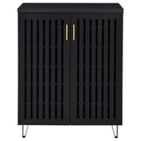 Brixton Black 2-door Entryway Shoe Storage Cabinets - Ornate Home