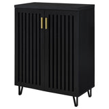 Brixton Black 2-door Entryway Shoe Storage Cabinets - Ornate Home
