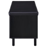 Brixton Black 2-door Padded Entryway Shoe Storage Bench - Ornate Home