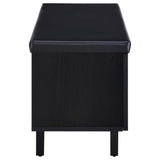 Brixton Black 2-door Padded Entryway Shoe Storage Bench - Ornate Home