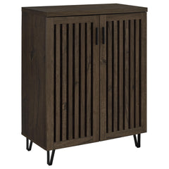 Brixton Smoked Oak 2-door Entryway Shoe Storage Cabinets - Ornate Home
