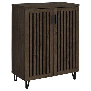 Brixton Smoked Oak 2-door Entryway Shoe Storage Cabinets - Ornate Home
