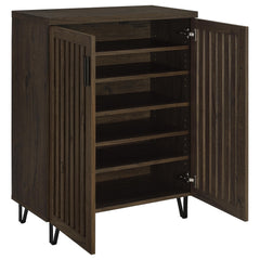 Brixton Smoked Oak 2-door Entryway Shoe Storage Cabinets - Ornate Home