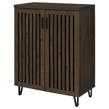 Brixton Smoked Oak 2-door Entryway Shoe Storage Cabinets - Ornate Home
