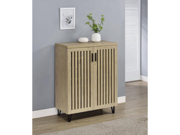 Brixton White Oak 2-door Entryway Shoe Storage Cabinets - Ornate Home