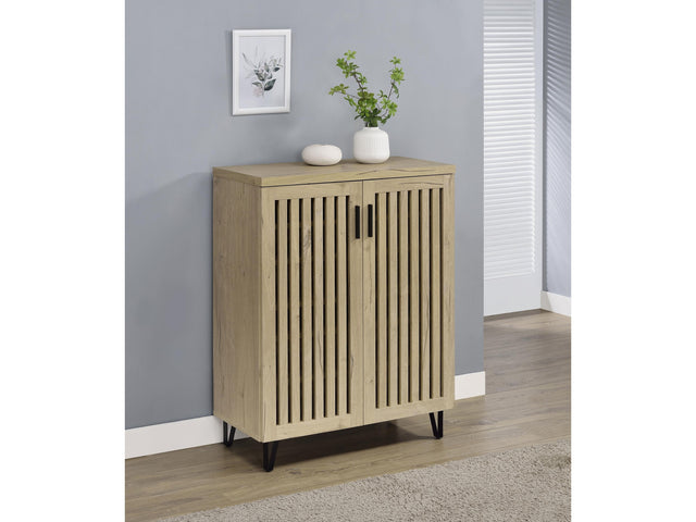 Brixton White Oak 2-door Entryway Shoe Storage Cabinets - Ornate Home