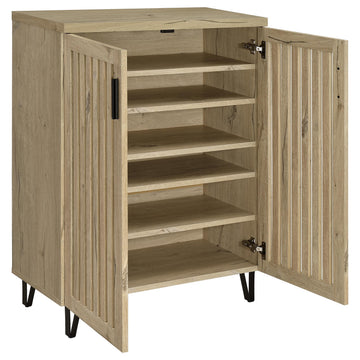 Brixton White Oak 2-door Entryway Shoe Storage Cabinets - Ornate Home