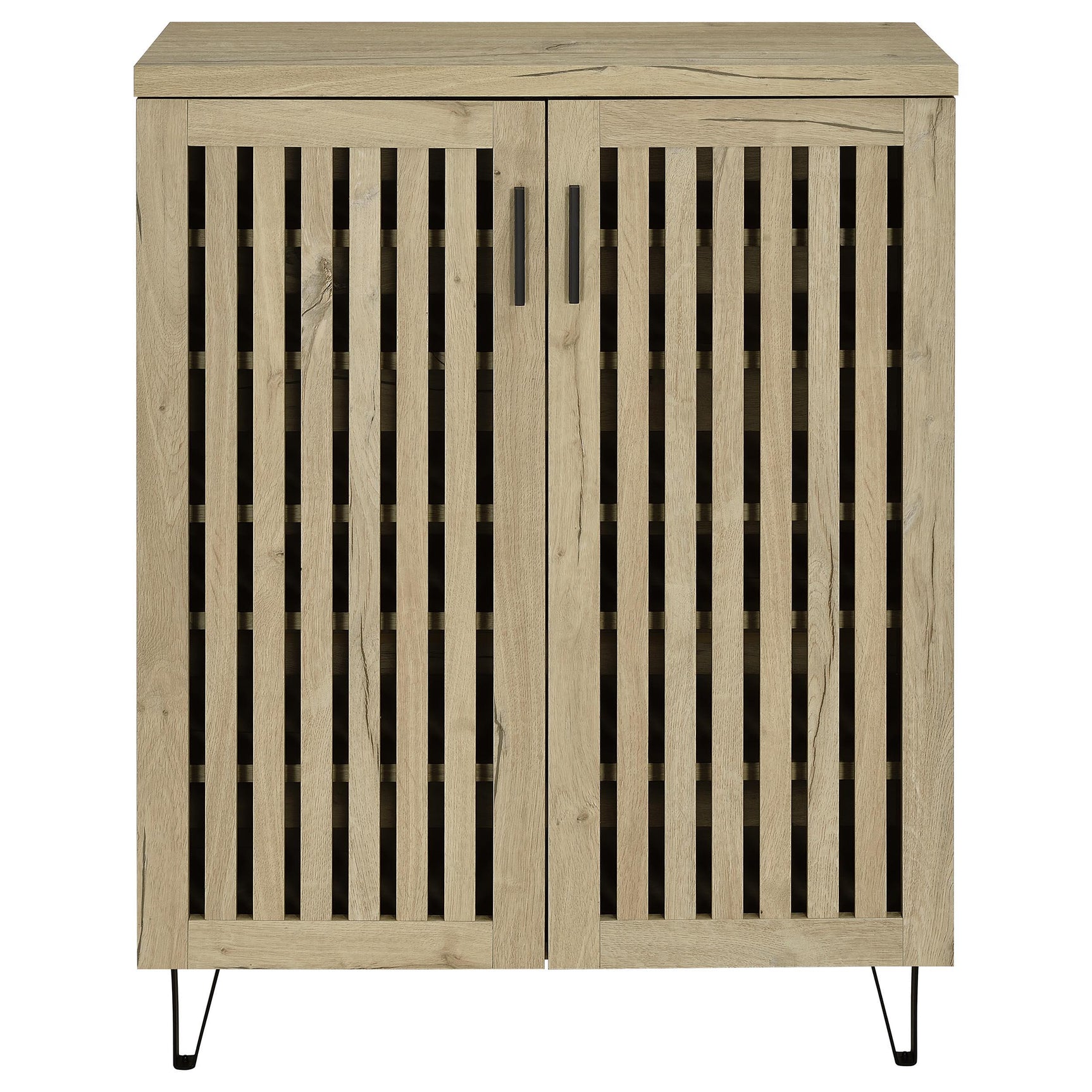 Brixton White Oak 2-door Entryway Shoe Storage Cabinets - Ornate Home