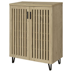 Brixton White Oak 2-door Entryway Shoe Storage Cabinets - Ornate Home