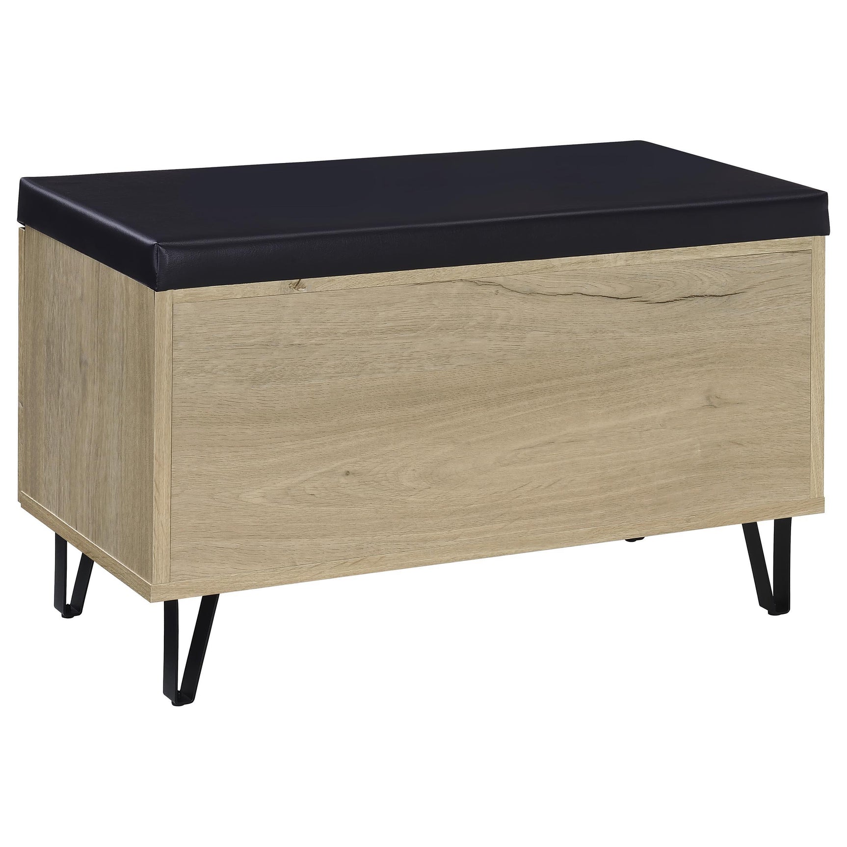 Brixton White Oak 2-door Padded Entryway Shoe Storage Bench - Ornate Home