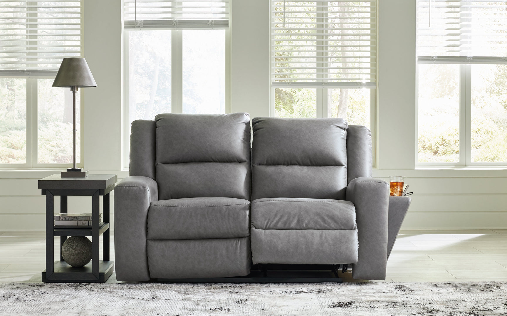Brixworth Gray Reclining Loveseat (Online Special Price) - Ornate Home