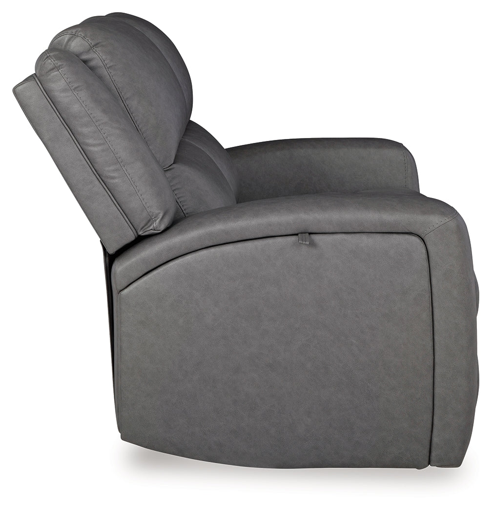 Brixworth Gray Reclining Loveseat (Online Special Price) - Ornate Home