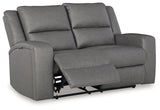 Brixworth Gray Reclining Loveseat - Ornate Home