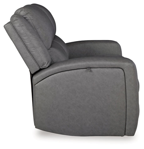 Brixworth Gray Reclining Loveseat - Ornate Home