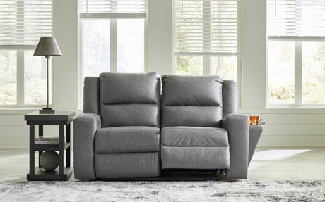 Brixworth Gray Reclining Loveseat - Ornate Home