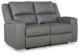 Brixworth Gray Reclining Loveseat - Ornate Home