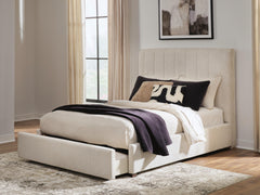Brizmore Beige Queen Upholstered Storage Bed - Ornate Home