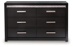 Brizmore Black Six Drawer Dresser - Ornate Home