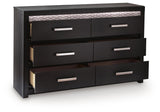 Brizmore Black Six Drawer Dresser - Ornate Home