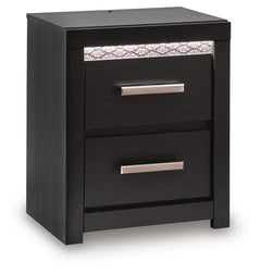 Brizmore Black Two Drawer Nightstand - Ornate Home