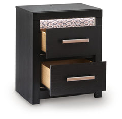Brizmore Black Two Drawer Nightstand - Ornate Home